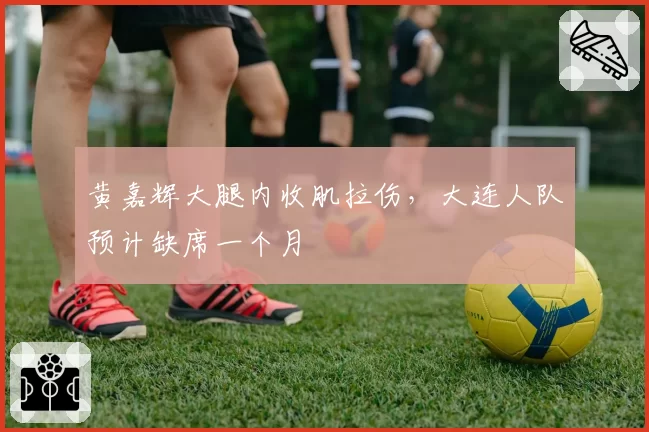 黄嘉辉大腿内收肌拉伤,大连人队预计缺席一个月
